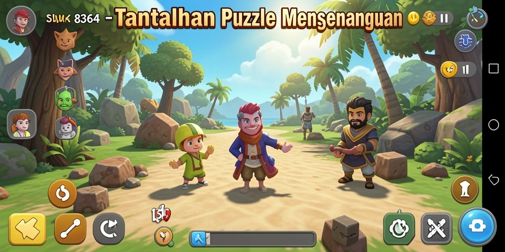 Screenshot gameplay 8364 yang menampilkan tantangan puzzle menarik.