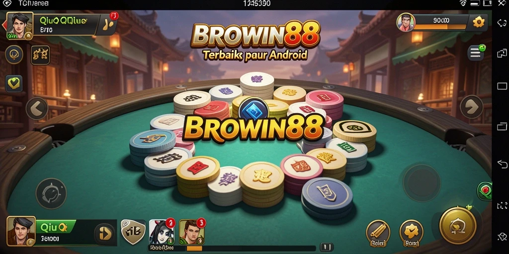 Screenshot BROWIN88 menampilkan aksi seru permainan QiuQiu.