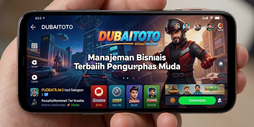 Tampilan gameplay menarik DUBAITOTO yang menunjukkan elemen manajemen bisnis.