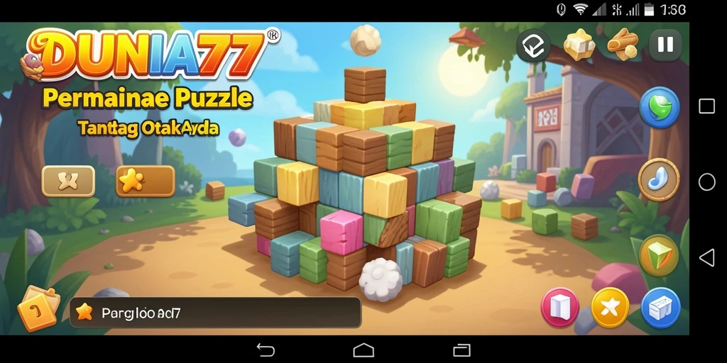 Tampilan screenshot DUNIA77 dengan gameplay Puzzle yang seru.