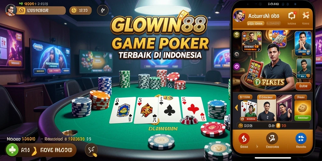 Gameplay menarik GLOWIN88 dengan suasana Poker yang seru.