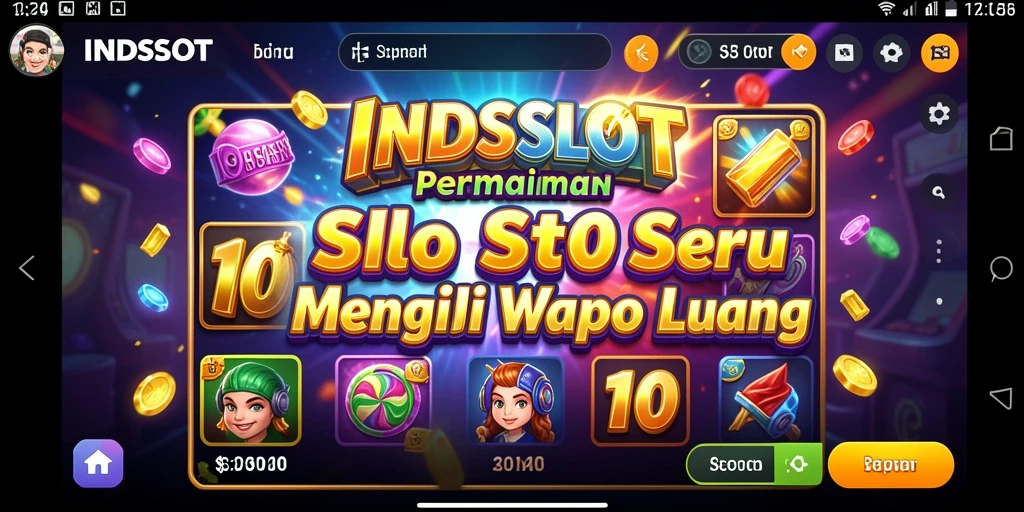 Tampilan gameplay INDSLOT yang penuh warna dan interaktif.