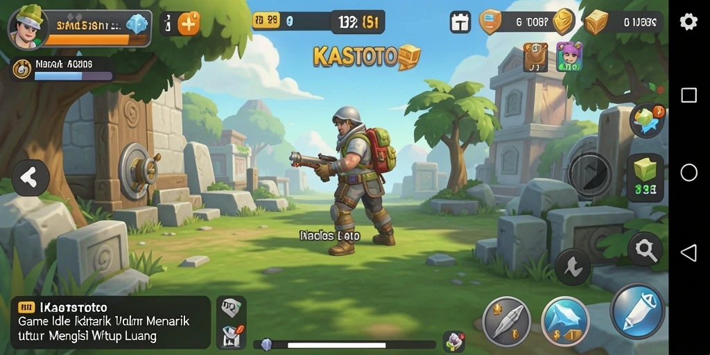 Tampilan gameplay KASTOTO yang mengasyikkan dan santai.