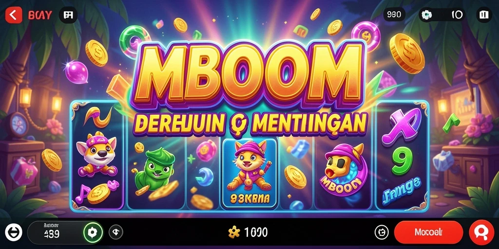 Tampilan gameplay slot MBOOM yang memikat dan penuh warna.