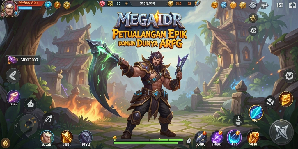 Tangkapan layar gameplay MEGAIDR yang menampilkan pertempuran epik dalam dunia ARPG.