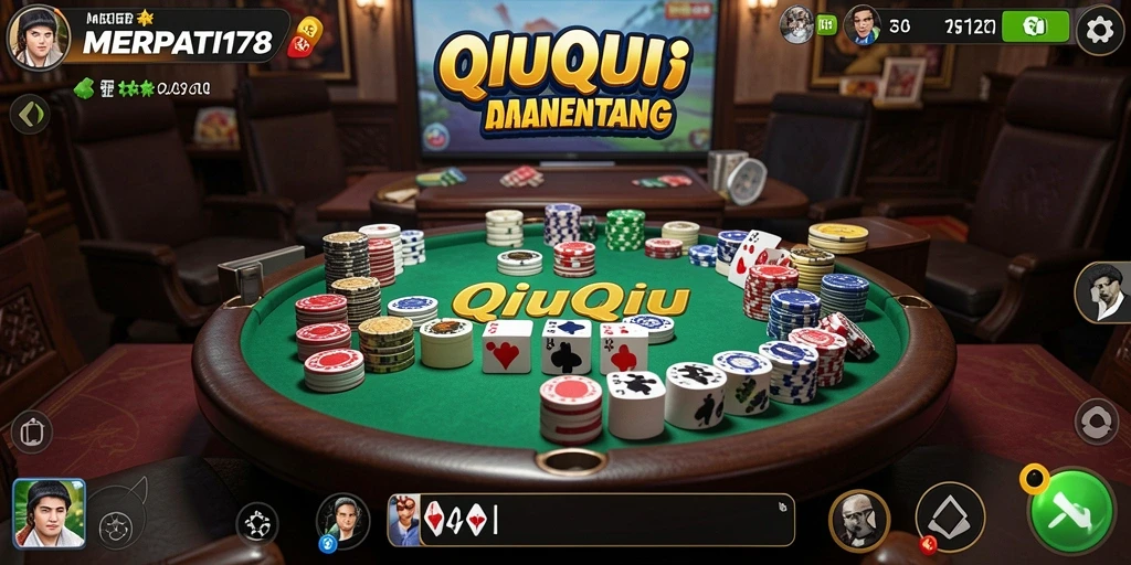 Tampilan gameplay QiuQiu yang seru dan menghibur.