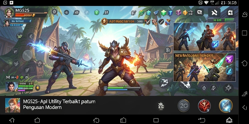 Tampilan antarmuka pengguna MG525 yang sederhana dan fungsional.