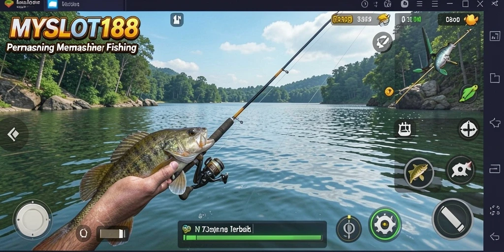 Tampilan gameplay memancing yang seru dalam MYSLOT188.