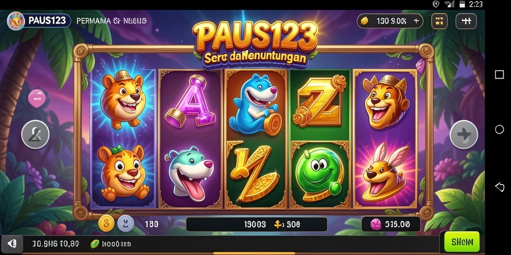 Tampilan utama gameplay PAUS123 dengan grafik slot yang menawan.