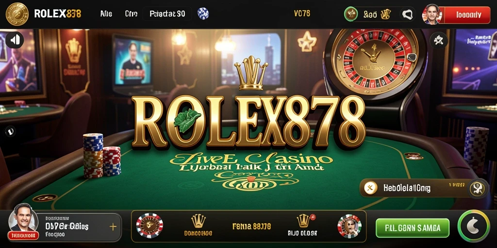 Tampilan menarik dari gameplay Live Casino ROLEX878 dengan dealer nyata.