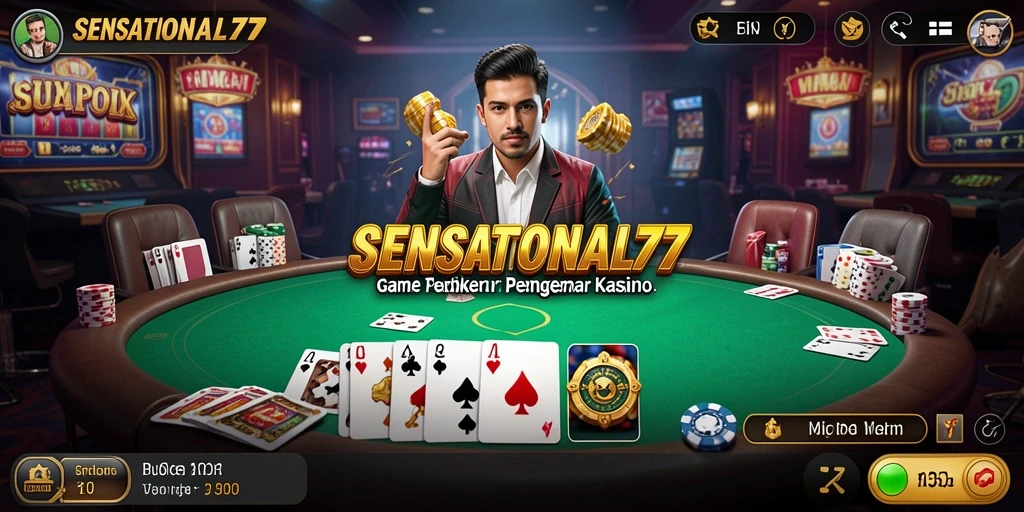 Menampilkan gameplay Poker yang seru dan menegangkan di SENSATIONAL77.