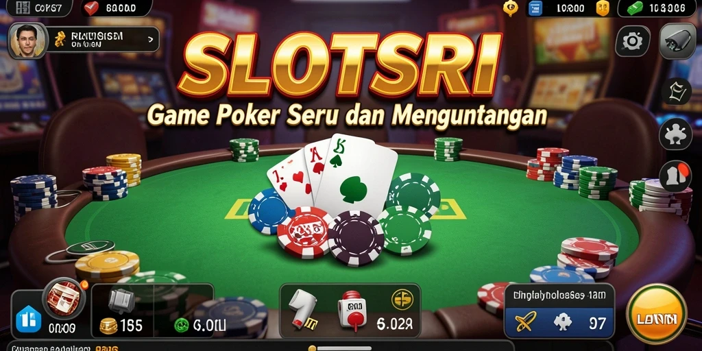 Tangkapan layar SLOTSRI menunjukkan pengalaman bermain poker yang mendebarkan.