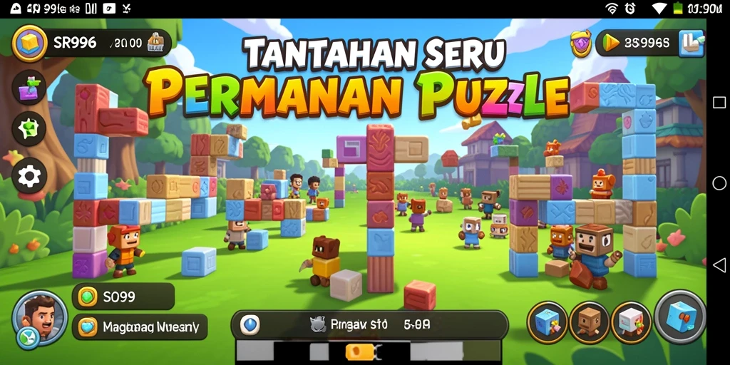 Tampilan gameplay puzzle yang menantang dan menarik.