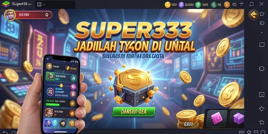Screenshot gameplay SUPER33 menampilkan aksi manajemen bisnis yang mendebarkan.