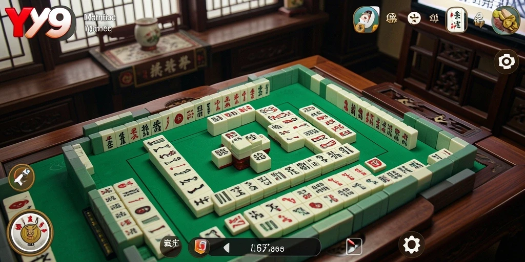 Tampilan gameplay Y89 yang menegangkan dalam permainan Mahjong.
